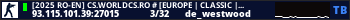 [2025 RO-EN] CS.WORLDCS.RO # [EUROPE | CLASSIC | FUN]